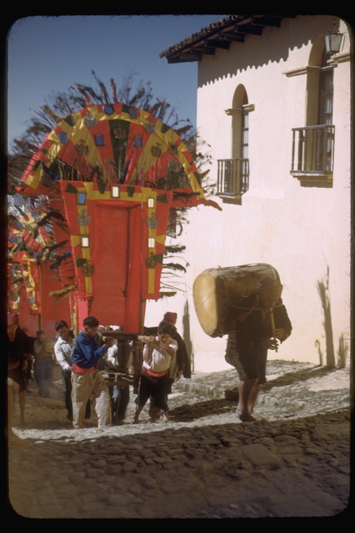 Religious precession in Chichicastenango, Guatemala