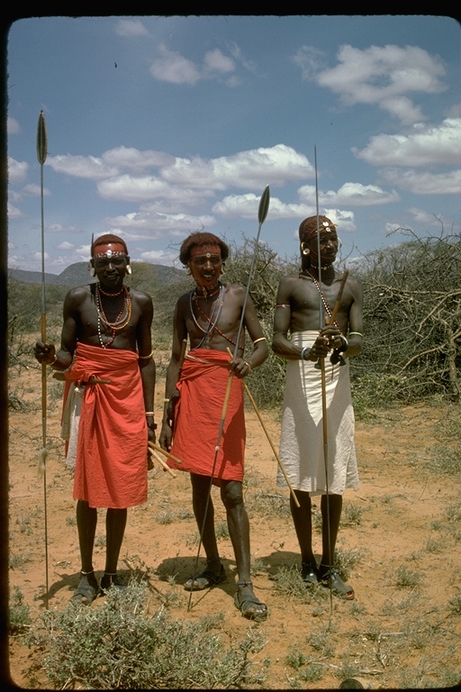 Young Samburu men in Kenya, Africa Young Samburu men in Kenya, Africa