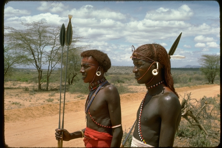 Young Samburu men in Kenya, Africa Young Samburu men in Kenya, Africa