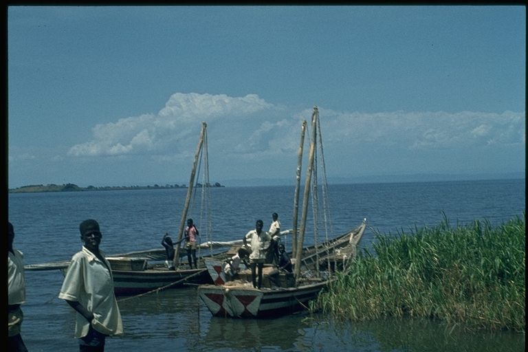 Fishing boats at Kaloka on Lake Victoria in Kenya, Africa Fishing boats at Kaloka on Lake Victoria in Kenya, Africa