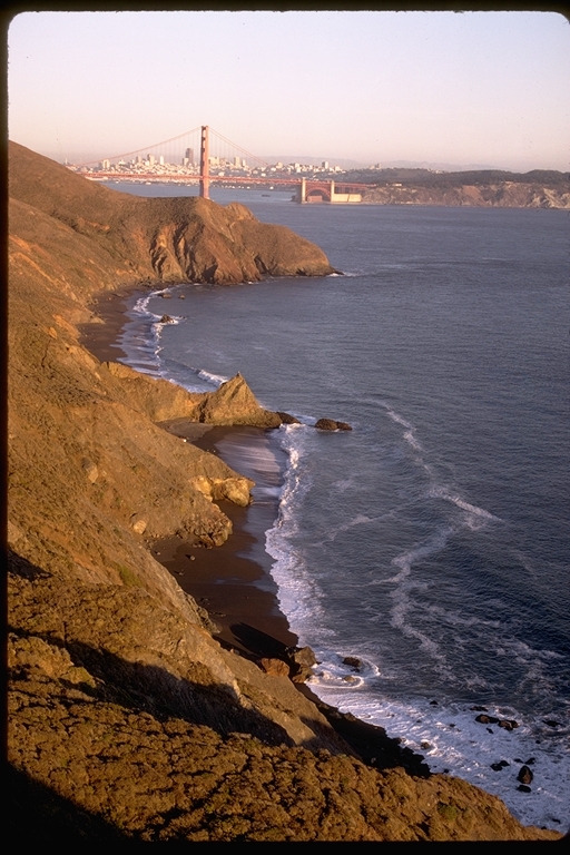 A view from Marin of Golden Gate Bridge and San Francisco, California A view from Marin of Golden Gate Bridge and San Francisco, California