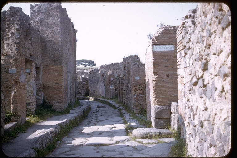View of a street in Pompeii, Italy View of a street in Pompeii, Italy