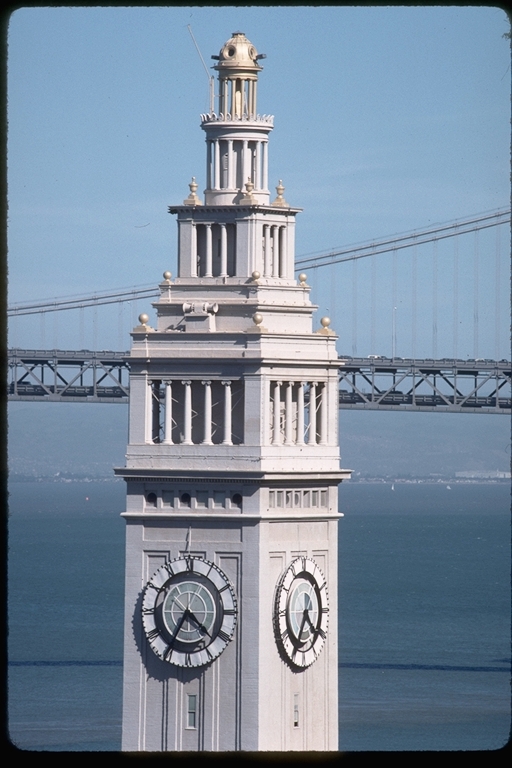View of the Ferry Building tower from San Francisco, California View of the Ferry Building tower from San Francisco, California