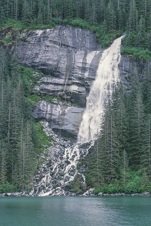 Waterfall into Endicott Arm Fjord