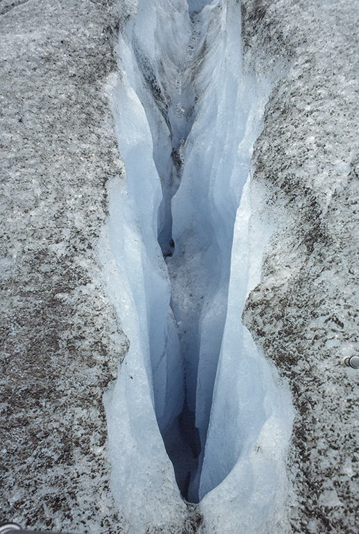 Glacial features on an unnamed glacier in the St. Elias Range