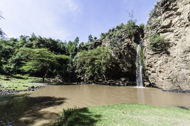 Makalia waterfall in Lake Nakuru National Park, Kenya
