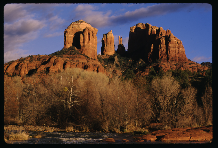 Cathedral Rock and Oak Creek Supai Formations in the Coconino National Forest, Sedona, Arizona