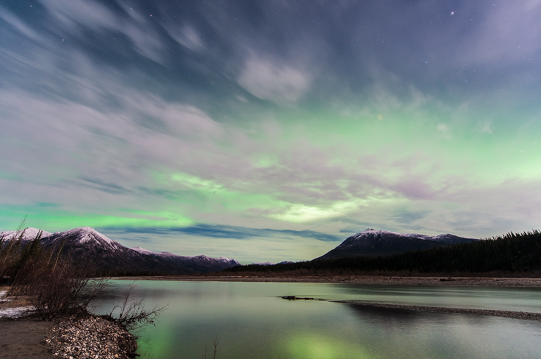 Aurora Borealis (northern lights) in Wiseman, Alaska