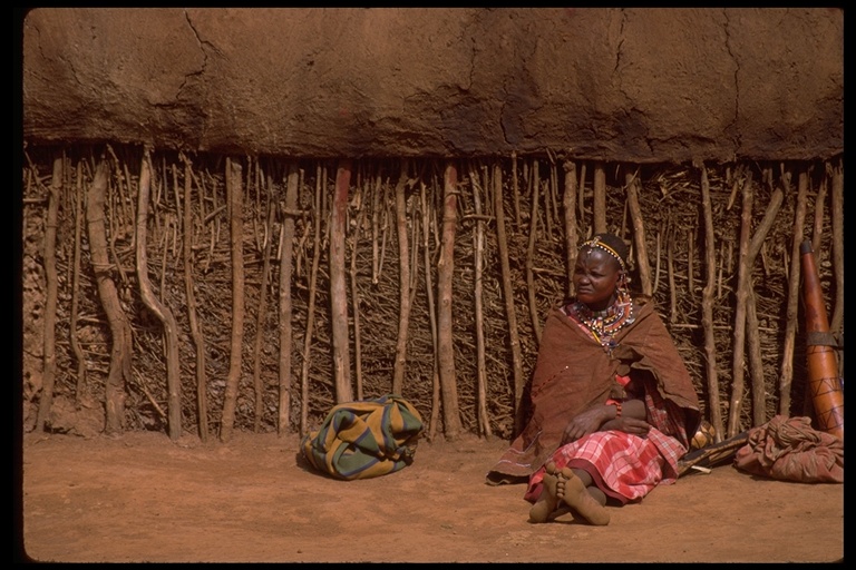 Woman in ethnic dress, Kenya, Africa Woman in ethnic dress, Kenya, Africa