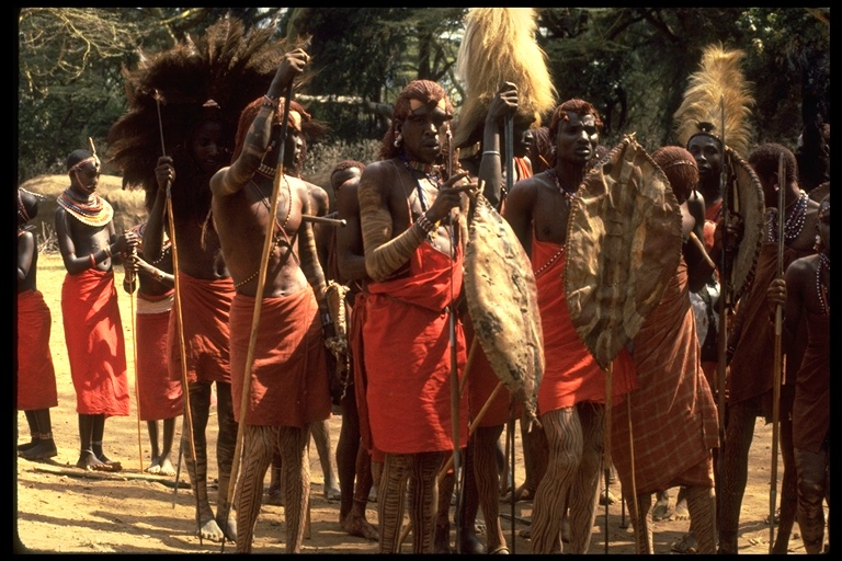 Young warriors in Kenya, East Africa